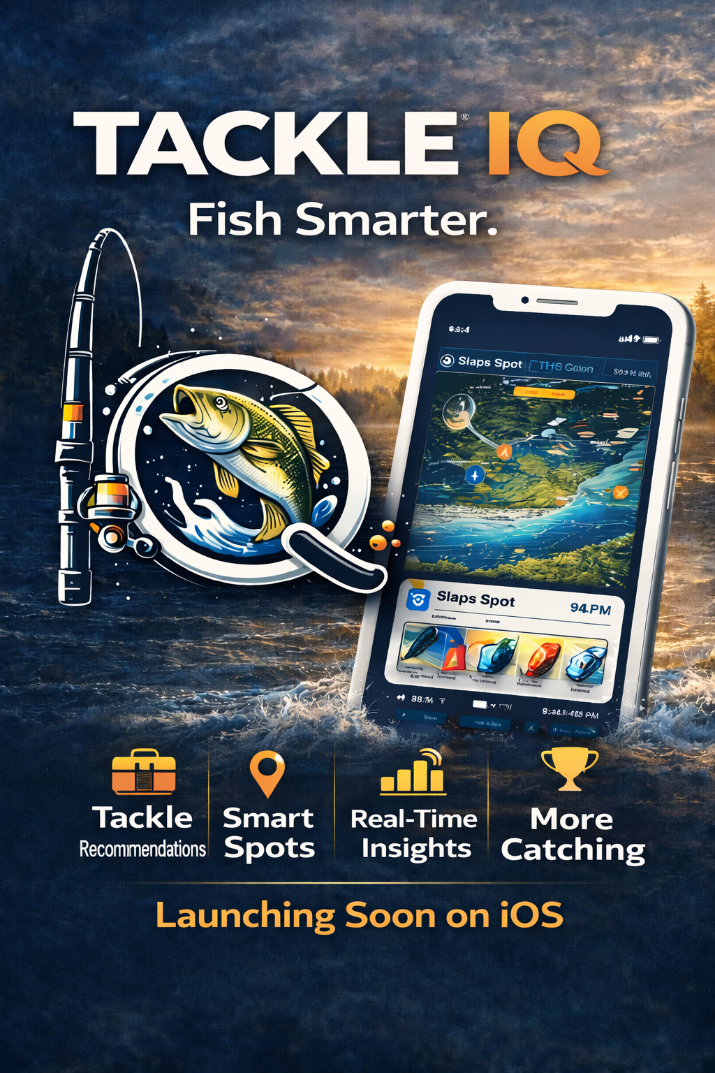 TackleIQ — Fish Smarter. AI-powered tackle recommendations, smart spots, real-time insights.